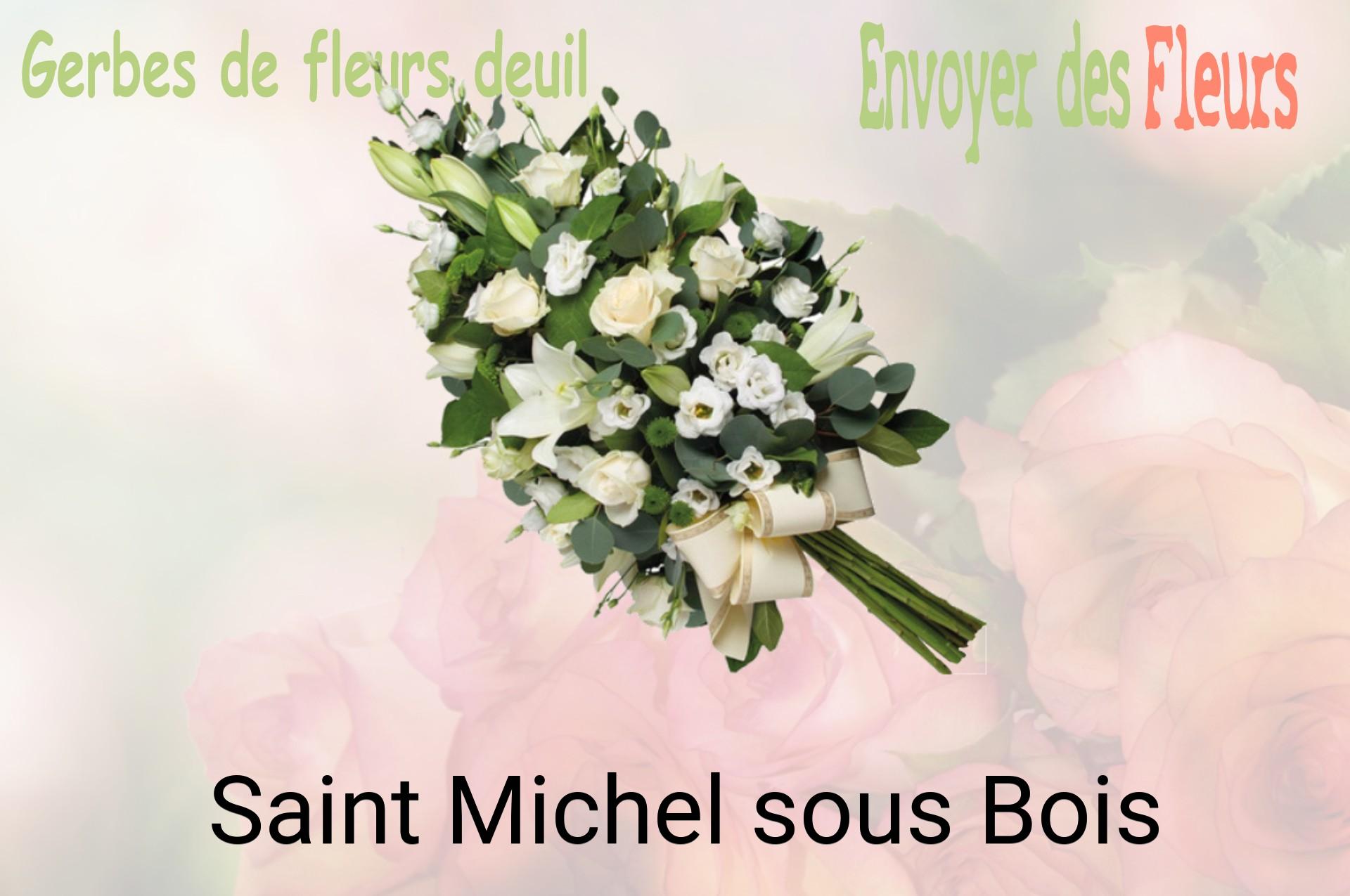 Gerbe de fleurs de deuil livrée à Saint-Michel-sous-Bois